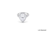 14K White Gold Pear Cut Diamond Engagement Ring